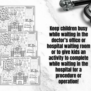 Printable Kids Hospital Activity Sheet Doctors Office Waiting Room ...