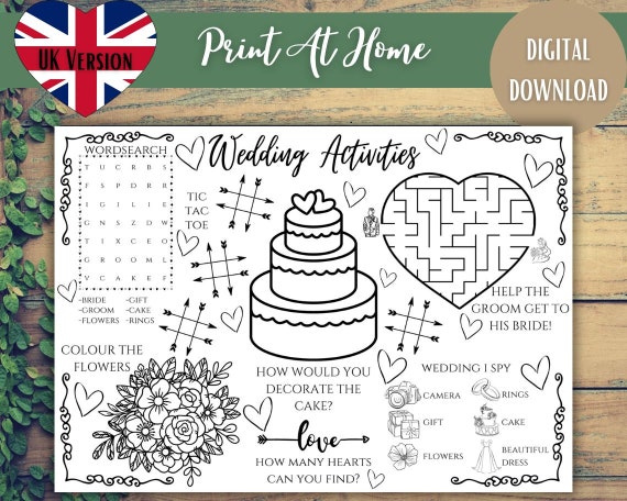 Wedding Reception Worksheet.pdf Wedding Reception Printable Worksheets