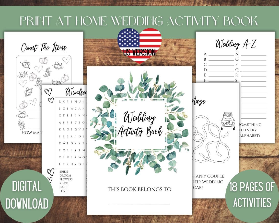 Wedding Activity Pages To Print