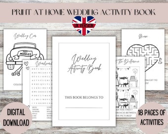 Kids Printable Wedding Activity Book, Kids Wedding Pack, Wedding Download Colouring Pages, Kids Wedding Activity Pack