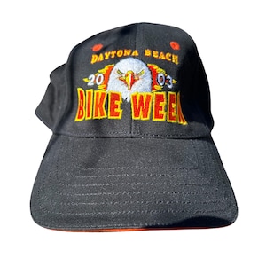 2003 Daytona Beach Bike Week Dad Hat Vintage Eagle Cotton Sherry