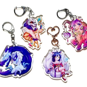 Kindred Key Chain League of Legends Ahri, Kindred, Jhin, Lillia Acrylic Keychain - Etsy ...