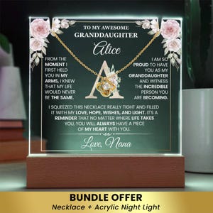 To Our Granddaughter, We Will Always Love You, Personalized Acrylic Heart Plaque, Sentimental Gift, Birthday Gift, Birthday, Christmas Gift