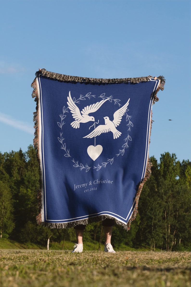 Anniversary Blankets for Wife, Personalized Cotton Anniversary Blanket