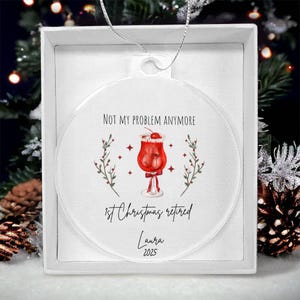 Custom Ornament Gift for Retirement for Women, Retirement Gifts for Her Coworker Christmas Gift Personalized with Name, Retirement Ornament