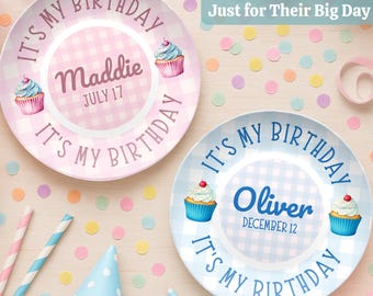 Custom Kids 1st Birthday Plate, First Birthday Gifts for Girls, Happy Birthday Gifts For Granddaughters, Customized Children Birthday Decor