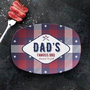 Personalized Grill Gifts for Him Fathers Day, Customized Platter, BBQ Grilling Gifts for Dad, Gift from Daughter, Kitchen Accessories #3