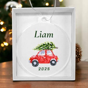 Custom Grandkids Ornament, Personalized Ornament Gift Kids, Toddler Christmas Ornament, Baby Shower Gift For New Parents, Acrylic Ornament