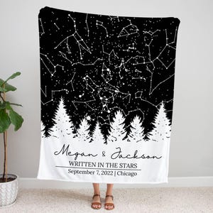 Regalo de boda, regalos de aniversario de boda, mantas de boda personalizadas, manta personalizada, regalo de recién casados, regalo de fecha de boda, día de la boda
