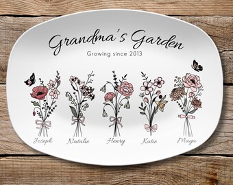 Custom 70th Birthday Gift For Mom, Mom Gift From Kids, Mom Birthday Gift, Birth Flower Gift, Mother's Day Gifts For Mom Or Grandma