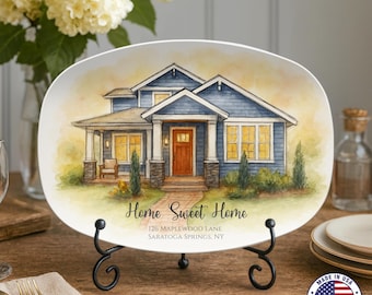 Our First Home Portrait, Home Sweet Home New Home Gift, New House Portrait Gift, Watercolor House Painting from Photo, Realtor Closing Gift