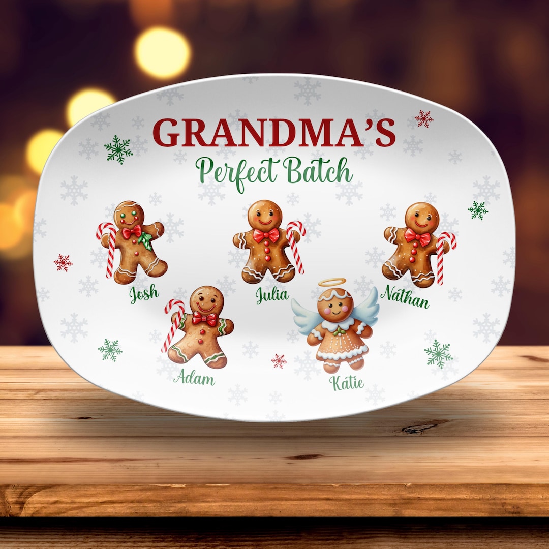 Grandma's Kitchen - Family Personalized Custom Platter - Christmas Gift For Mom, Grandma