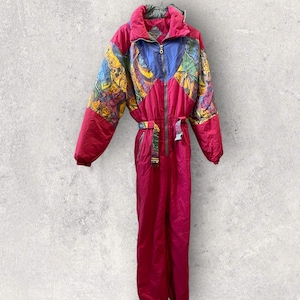Vintage retro ski suit