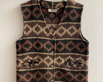 chaleco estampado vintage