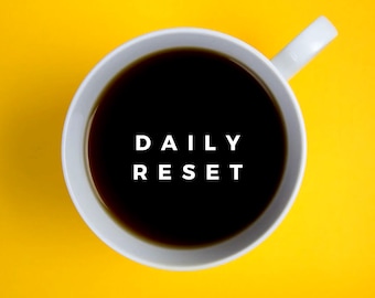 Foglio di lavoro PDF stampabile di due pagine per il reset giornaliero dell'ADHD