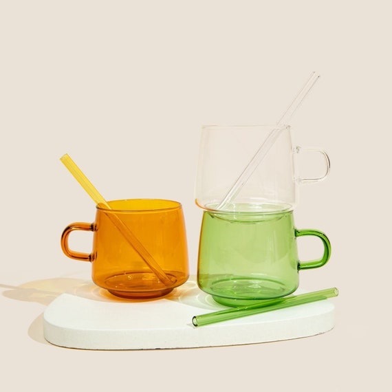 Handle mug borosilicate glass