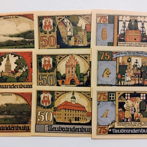 f*i様 1918年〜ドイツ　緊急通貨ノットゲルト6枚セット ベートーヴェンなど German notgeld - Etsy 日本