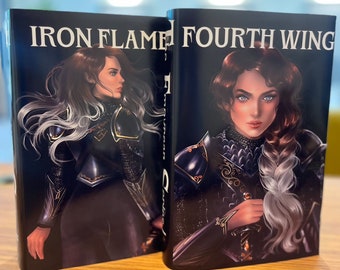 Vierter Flügel und Eisenflamme Staubjacke, Rebecca Yoros Buchcover, Basgiath War College Merch, Vierter Flügel Sonderedition Drachenreiter