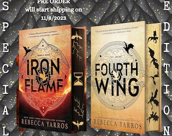 Iron Flame PRE ORDER Sprayed Edges, Rebecca Yoros Book Cover , Basgiath War College Merch , Fourth Wing Special Edition Dragon Rider