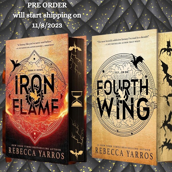 Iron Flame PRE ORDER Sprayed Edges, Rebecca Yoros Book Cover , Basgiath War College Merch , Fourth Wing Special Edition Dragon Rider