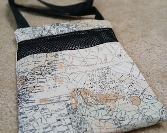 Bolsa de transporte de felpa de algodón RusticWorld Map, para petauros del azúcar, transportín pequeño para mascotas con cremallera