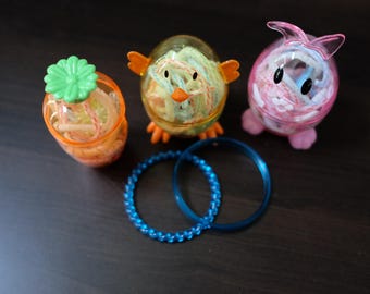 Sugar Glider Foraging Toy Set: Bunny, Chicken, Carrot, Bracelets