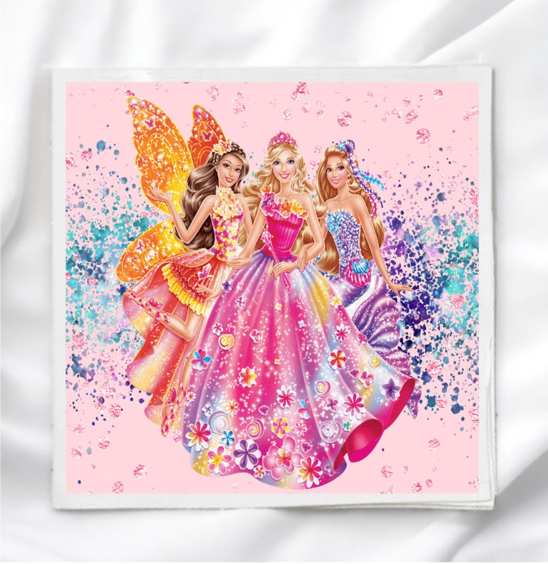 Fabric Panel, Barbie Princess Quilt Block for Sewing Projects, Fabric