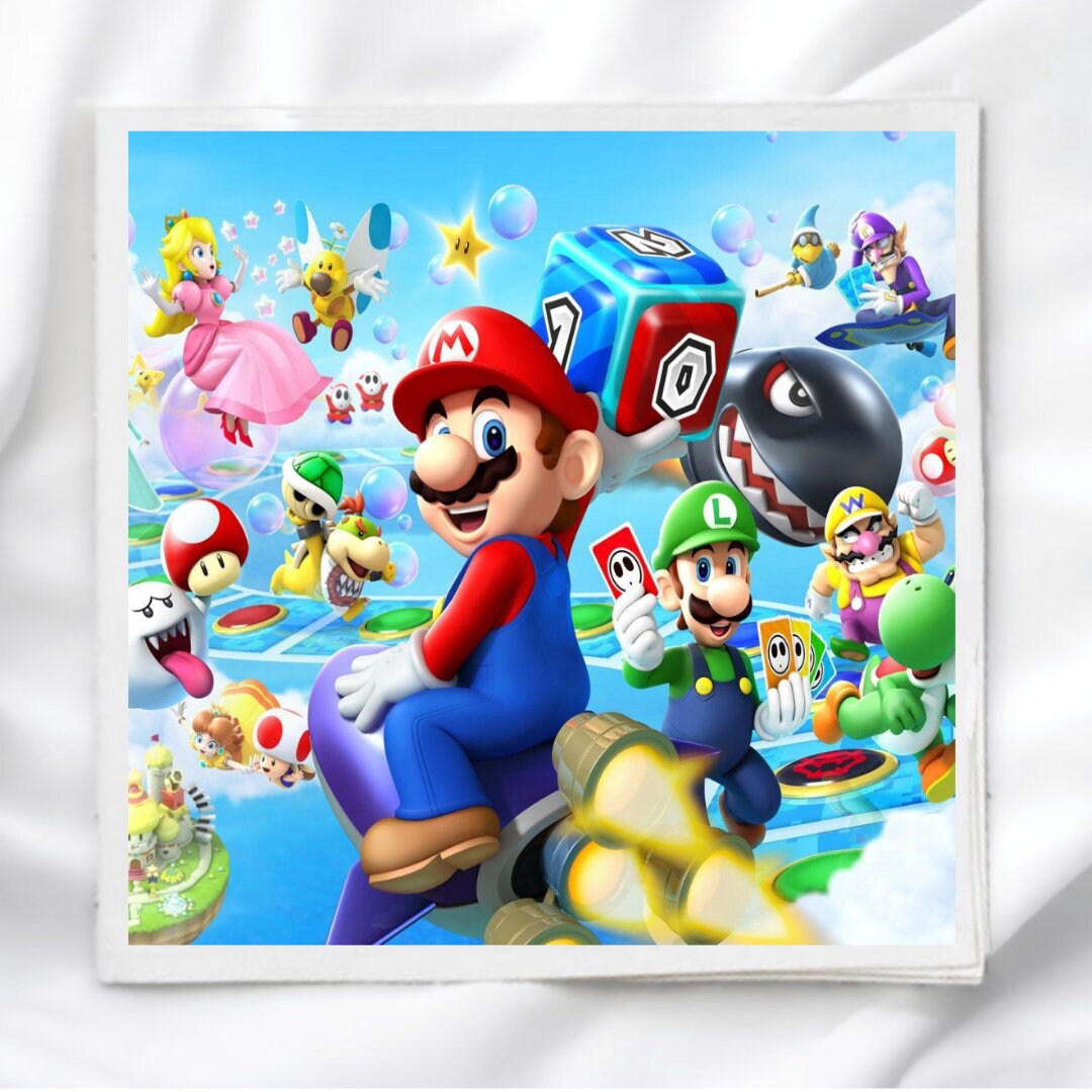 Fabric Panel, Super Mario Quilt Block, Quiltmaking, Fabric Square