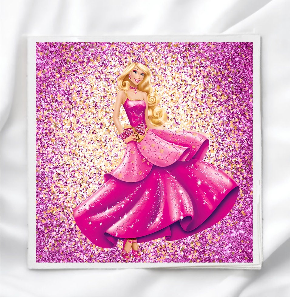 BARBIE PINK Fine Glitter Fabric Sheet – Craftyrific