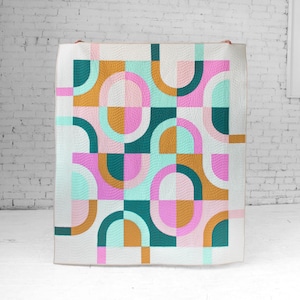Modern quiltpatroon van Currents | Digitale naai-instructies | Curvenpatroon naaien | Modern quiltontwerp | Quilthandleiding | PDF-DOWNLOAD