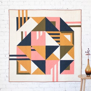 Sincerely Modern Quilt Pattern | Quilt Sewing Pattern | Quilting Tutorial | Geometric Quilt Pattern | Quilt How To | INSTANT DOWNLOAD