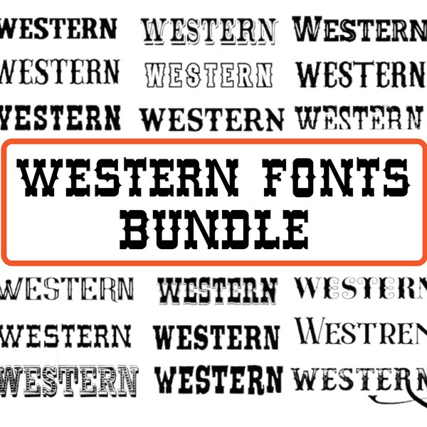 Western Schriftart TTF Bundle, Cowboy Schriftart, Schriftart ttf, Wild Fest Schriftart, Perfekte Western Schriftart Bundle, Cowboy Schriftart, Kommerzielle Nutzung, Sofortiger Download