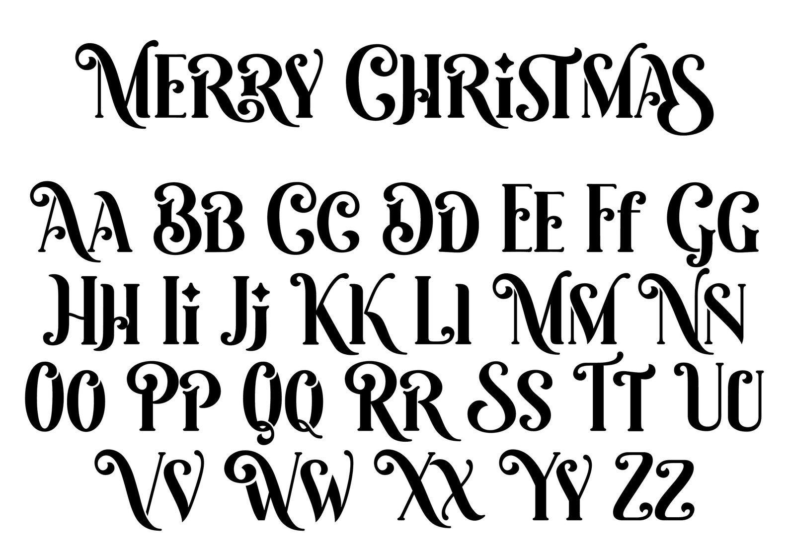 Merry Christmas Font Christmas Font SVG for Cricut (Instant Download ...