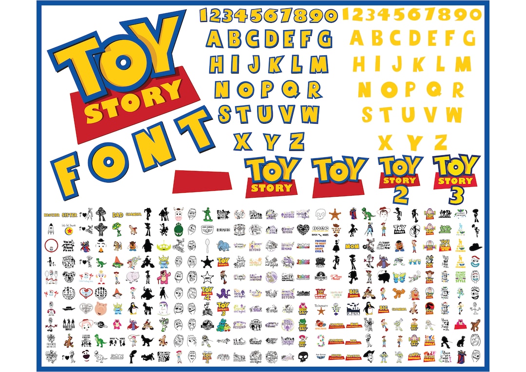 Toy Story FONT SVG, Toy Story BUNDLE, Toy Story Alphabet Svg, Toy Story