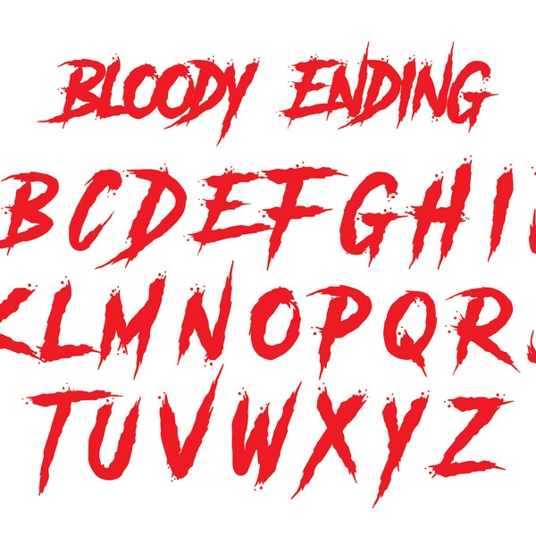 Horror Alphabet SVG, Horror SVG Alphabet, Horror Schrift SVG, Alphabet SVG, sofortiger Download, Horror Schrift, Clipart Schriftart für Cricut Silhouette