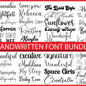 NEW BEST FONTS - Font Bundle Svg, Calligraphy Fonts, Cricut Fonts, Invitations Svg, Procreate Fonts, Crafting Fonts, Canva Fonts, Font Svg