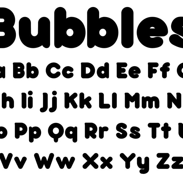 Bubbles - Cricut Fonts, Procreate Fonts, Fonts for Cricut, Bubbly Font, Bubble Font, Instant Download, Digital Download, BubbleFont, FontSVG