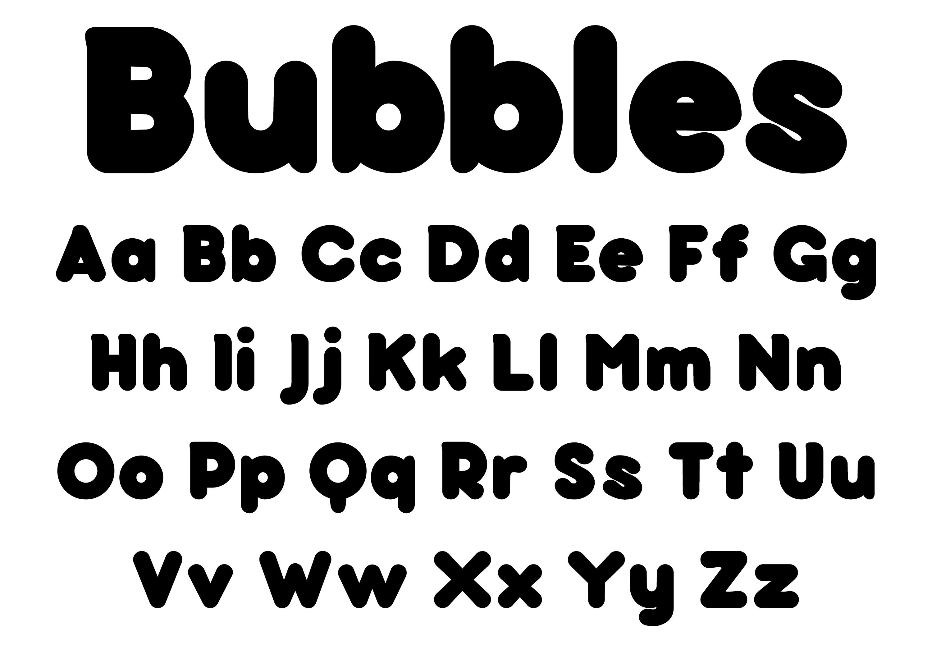 Bubbles Cricut Fonts, Procreate Fonts, Fonts for Cricut, Bubbly Font