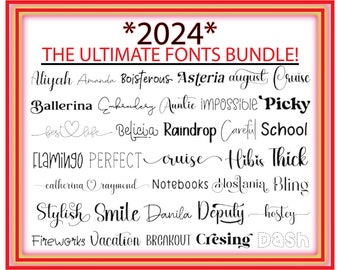 The Ultimate 200 Procreate Fonts, INSTANT DOWNLOAD, Cursive Fonts , Wedding Fonts Bundle, Handwritten Fonts, Font ttf, Fonts for Canva