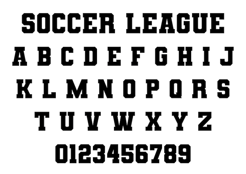 Varsity Font SVG Jersey Font Svg Sports SVG Alphabet Etsy