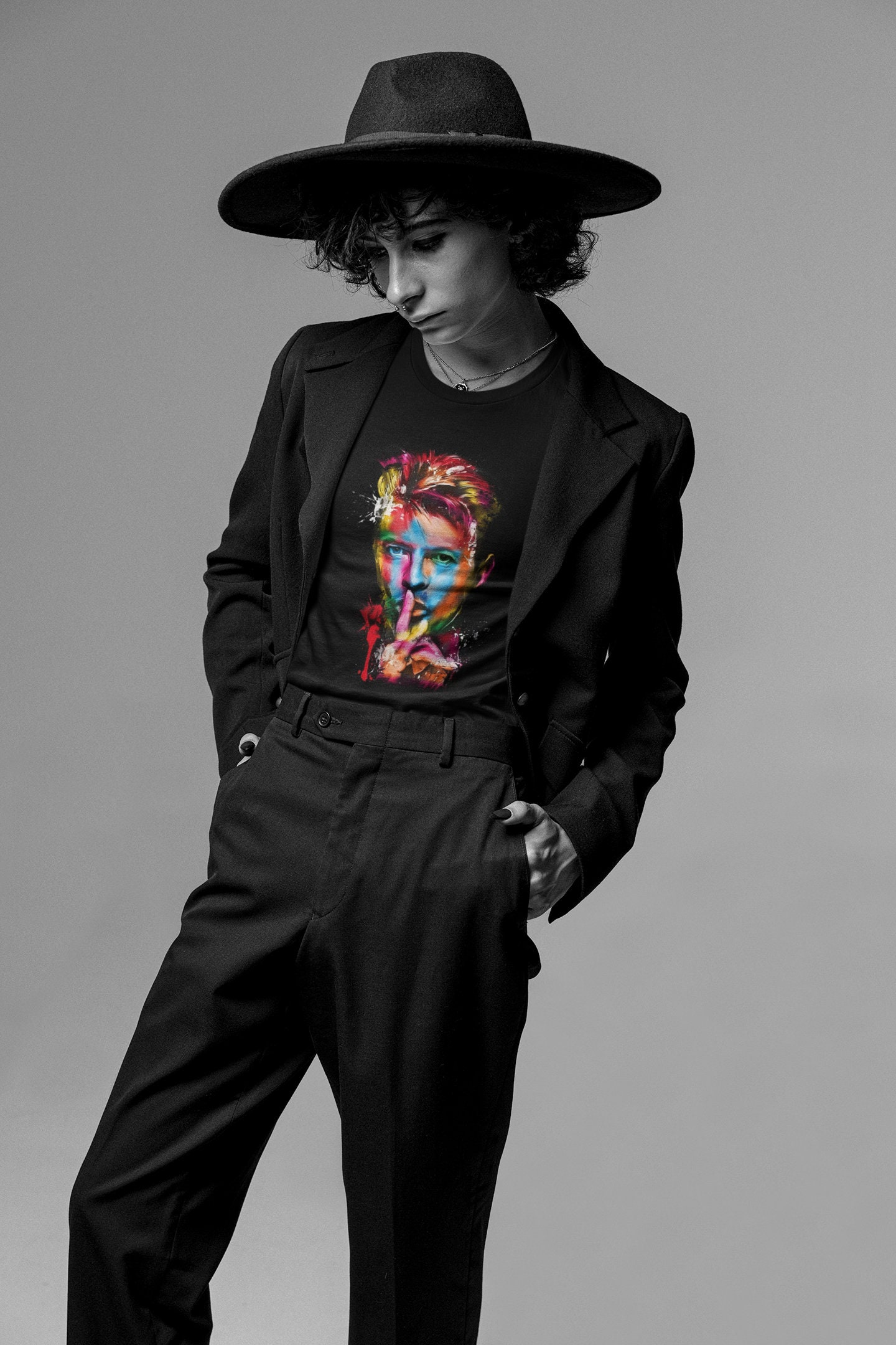 David Bowie Live Tour T-Shirt – Unisex Vintage Graphic Tee, 100% Cotton, Short Sleeve