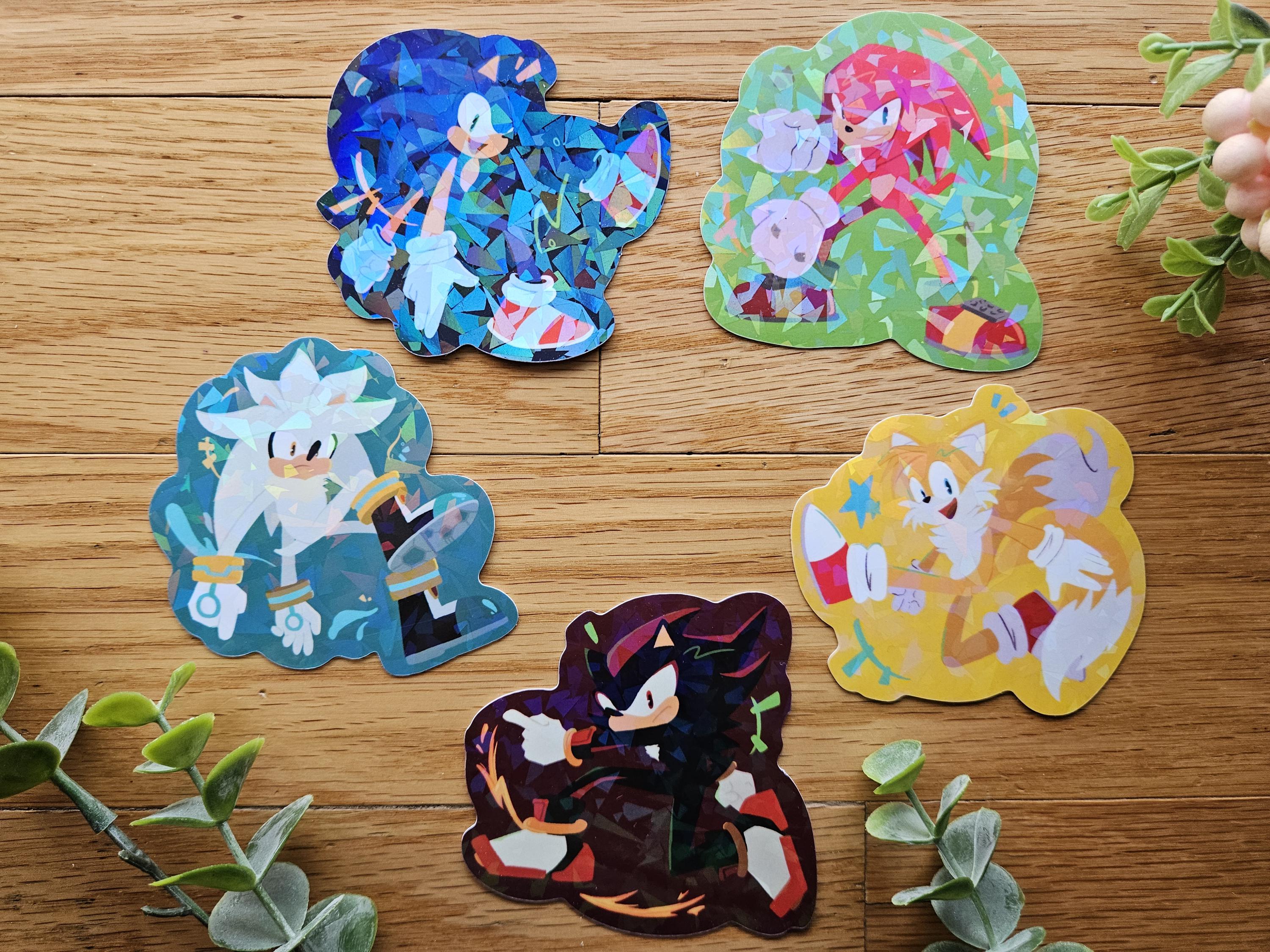 Sonic n friends holo stickers