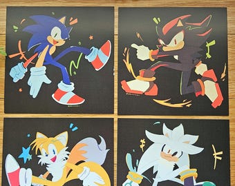 Sonic 5x5 mini art prints