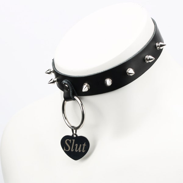 CUSTOM Spiked leather Punk Choker