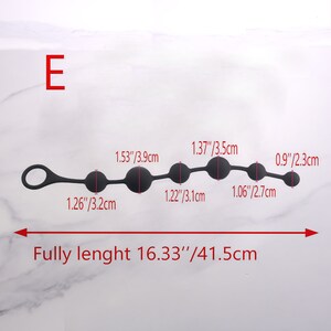 Custom Silicone Anal Plugs Beads Long Anal Beads Set Beginners Anal training Plug Sex Toys For Men Women E