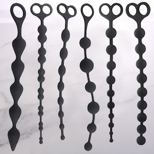 Custom Silicone Anal Plugs Beads Long Anal Beads Set Beginners Anal training Plug Sex Toys For Men Women A+B+C+D+E+F