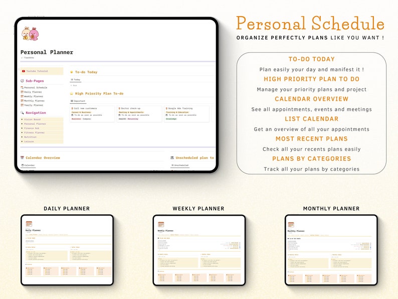 Notion Template Graphics Life Planner All in One Template Notion ...