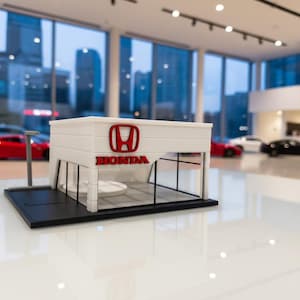 Honda Showroom Diecast Diorama Kit | 1/64 Scale Model Display Garage