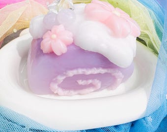 Custom Sakura Cake Roll Taba Squishy ,soft stress relief toy squishy, squishy in a bag, bagged squishy, kawaii desk toy