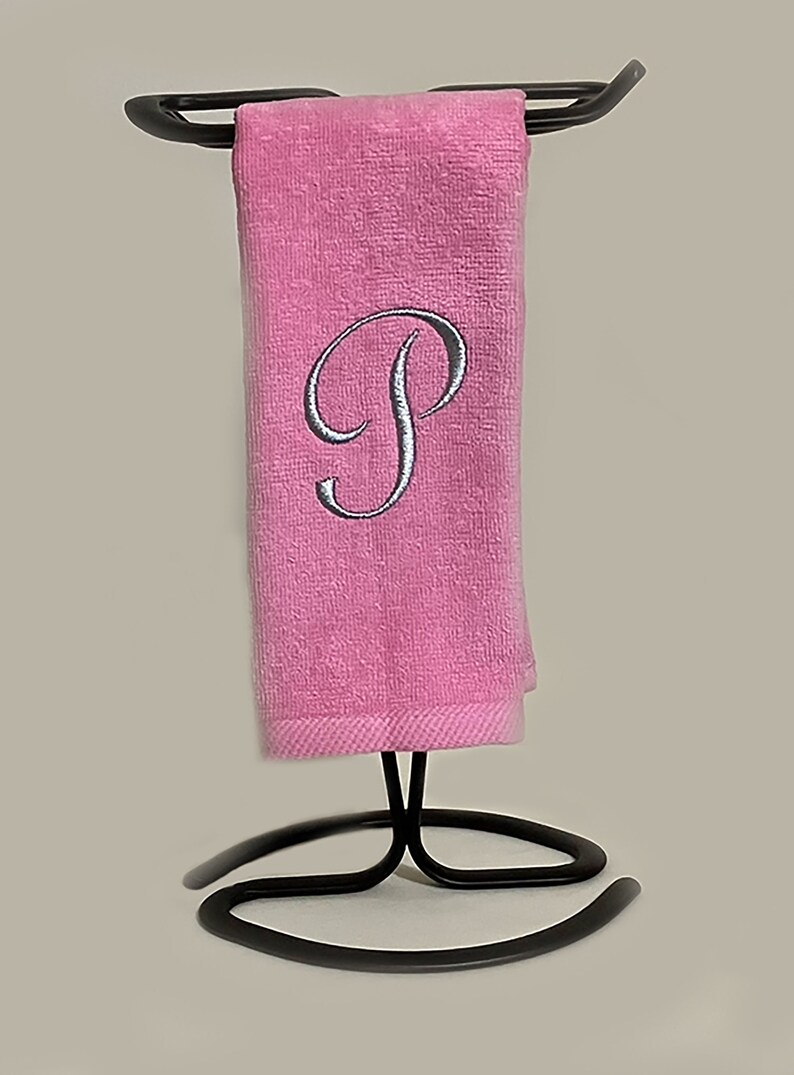Embroidered Monogram Fingertip Hand Towel 100 Cotton Approx Etsy
